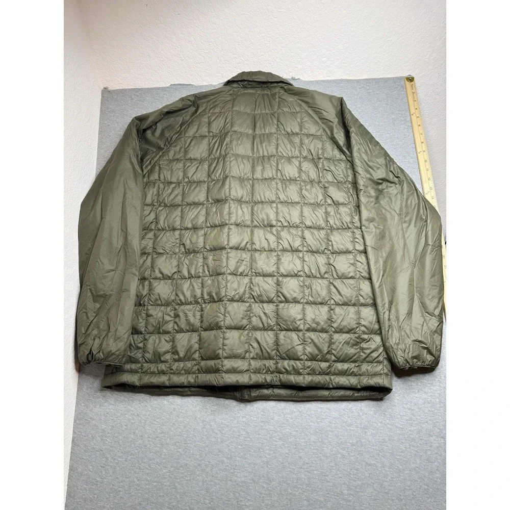 North Face ThermoBall Eco Jacket Men's Large Olive Green Puffer Full Zip Light